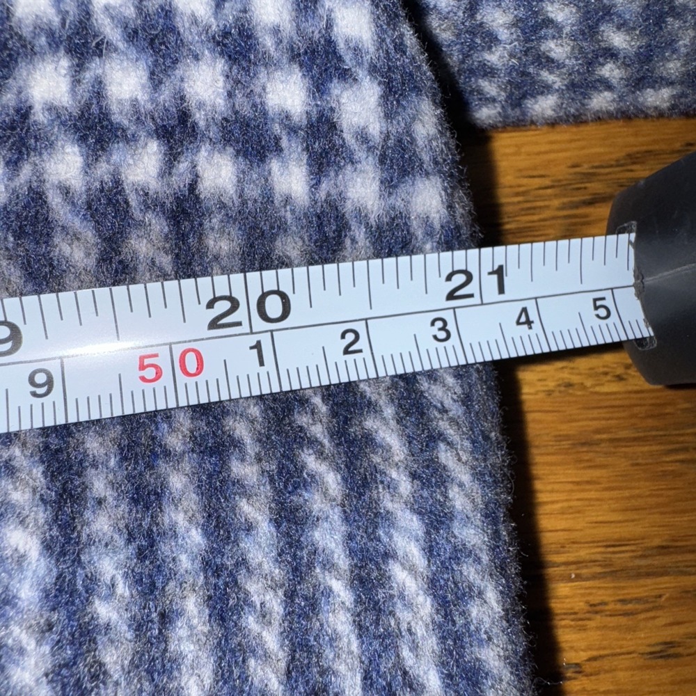 Reformation Giles Jacket Navy Plaid SZ S‎ Wool Blend Oversized Grunge Boxy EUC - Picture 7 of 10